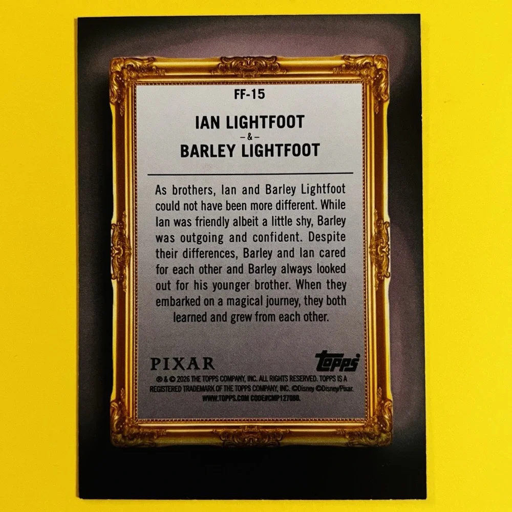 2026‎ Topps Chrome Disney Neon Ian Lightfoot & Barley Lightfoot FF-15 Family